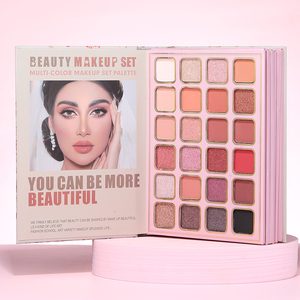 Palette Trucco 6-in-1 a Forma di Libro, Kit Tutto-in-Uno Pieghevole con Ombretto, Blush, Illuminante e Cura delle Labbra, <span class=keywords><strong>Set</strong></span> Trucco Compatto e Portatile - Product Image 2