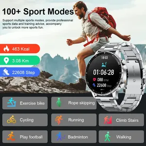 LIGE 2026 Nuovo <span class=keywords><strong>Smartwatch</strong></span> da <span class=keywords><strong>Uomo</strong></span> con Monitoraggio dell'Ossigeno nel Sangue, Assistente Vocale AI, Chiamate Bluetooth, Orologio Sportivo Intelligente - Product Image 6