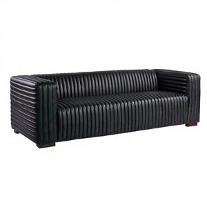 Set moderno divano per il tempo libero seduta esterna minimalista mobili da salotto in pelle di grandi dimensioni - Product Image 1