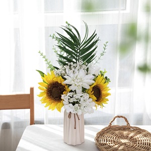 ช่อดอกทานตะวัน CallaFloral แบบถือได้ ดอกไม้ประดิษฐ์สีเหลือง สำหรับตกแต่งงานแต่งงาน สไตล์ INS ของขวัญงานฝีมือ - Product Image 2