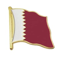 Usine personnalisée métal émail Qatar pays drapeau épinglettes amitié fête nationale arabie saoudite emblème aimant broche broche insigne