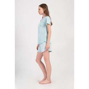 Chaqueta de Cuero Vintage para Mujer, Cuello Redondo, Manga Corta, Forro de Spandex, Relleno de Poliéster para Todas las Temporadas, Diseño Único Teñido - Product Image 2