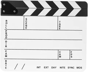 Film Directeurs Clapboard Photographie Studio Photo Vidéo TV Acrylique Clapper Board Dry Erase Film Slate Cut <span class=keywords><strong>Action</strong></span> Scene - Product Image 2