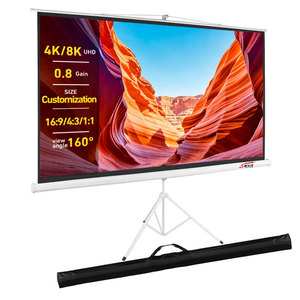 Schermo per Proiettore Portatile da 60 Pollici Bianco Opaco Formato 16:9 con Supporto Treppiede in Alluminio per Home Cinema e Proiezioni all'Aperto - Product Image 1
