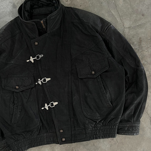 <span class=keywords><strong>Veste</strong></span> bomber de travail mécanique personnalisée, brodée, à longs crochets, boucle de pompier, matelassée, délavée à l'acide, zippée, usée - Product Image 6