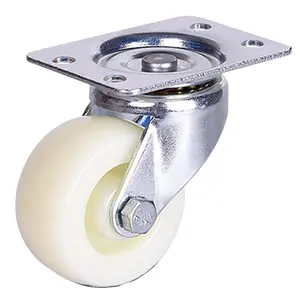 white fixed fat wheel casters light duty furniture hardware rollers castor