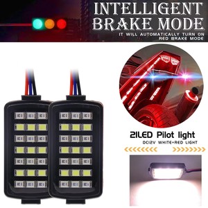 2-in-1 Xe Máy Led phanh chỉ số ánh sáng 21led xe máy ánh sáng trắng + phanh Đỏ - Product Image 2