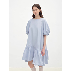 Robe d'été pour femme à col rond et manches bouffantes, style élégant, collection Ailande - Product Image 2