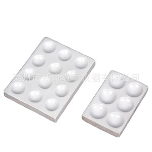 Plaques de tachymétrie en céramique de laboratoire, plaques colorimétriques blanches à 6 et 12 puits, plaques à puits, physicochimiques acido-basiques - Product Image 4