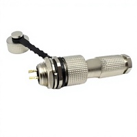 Connecteur d'aviation étanche plaqué or 12G 10A 220V, 2-6 broches, prise et douille M12/G12
