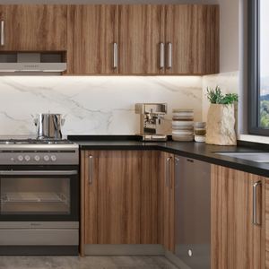 Modern Minimalist Style Solid Birch Wood Cabinets Customizable Color Size Multi-Purpose Design for Complete <b>Kitchen</b> <b>Furniture</b> - Product Image 4