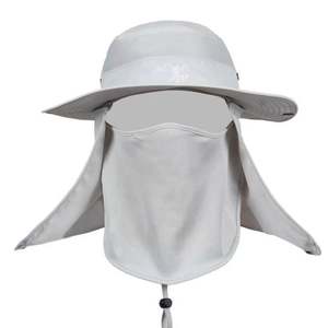 Chapeau de pêche sportif unisexe en nylon à large bord, protection UV solaire, avec rabat pour le visage et le cou, idéal pour le jardinage - Product Image 3
