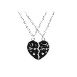 Meilleur ami <span class=keywords><strong>potins</strong></span> pendentif 2 pièces ensemble plaqué rhodium Couple collier bijoux de mode cadeau pour hommes femmes célébrant l'amitié - Product Image 4