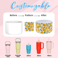 En gros Personnalisé Mignon Tasse Silicone Bottes Antidérapant Transfert De Chaleur pour 24-40oz Bouteilles D'eau Maison Voyage Verres Accessoires