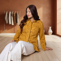Chemise élégante pour femme avec fermeture boutonnée pour le bureau, l'université, les occasions décontractées et la mode quotidienne – Achetez directement auprès du fournisseur
