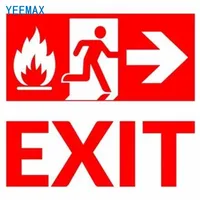 Panneau d'urgence lumineux personnalisé pour sortie de secours, symbole en PVC photoluminescent, panneaux inflammables et de matières dangereuses