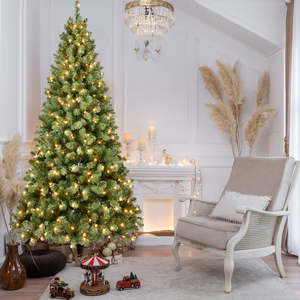 Sapin de Noël d'intérieur, décoration de luxe pour la maison, arbre artificiel avec lumières - Product Image 1