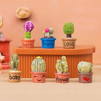 Nouvelle Offre : Ornements en Résine à Dos Plat en Forme de Mini Cactus et Succulentes de Dessin Animé, Petites Plantes en Pot, Pendentifs pour la Fabrication de Bijoux Faits Main