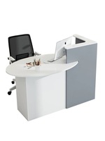 Meilleure vente Bureau de réception personnalisé de style moderne Salon de manucure Salle de sport Comptoir circulaire en bois fait à la main Petite table de réception