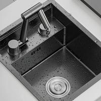 Évier de bar en acier inoxydable 304 texturé à cuve unique, encastré sous plan avec couvercle, pour îlot de cuisine
