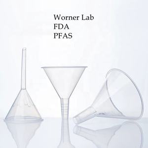 Funil de Plástico Transparente PP para Laboratório, Direto da Fábrica, Barato, para Dosagem - Product Image 1