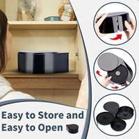 Accessoires de bar en plastique noir à 3 niveaux, pour la décoration des verres et la saupoudrage de sucre/sel, essentiels pour la préparation de boissons
