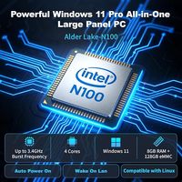 Tablette tout-en-un 21,5 pouces, Win11 Pro N100, écran tactile industriel sans ventilateur, ordinateur, 8 Go de RAM, 128 Go de ROM, origine Chine