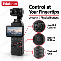 Kamera Gimbal Saku 3-Axis Tokdance 4K Video Pelacakan Subjek Cerdas Joystick Kamera Vlogging Genggam Layar 1.44" MicroSD