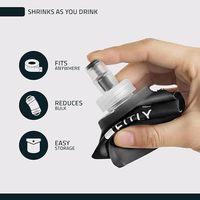 Bouteille d'eau souple en TPU personnalisée de 150 ml, 250 ml, 350 ml, pliable, portable, à presser, pour l'hydratation, la course à pied, l'extérieur