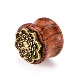 Di Legno fatti a mano Tunnel gioielli Tappi Per Le Orecchie gauge piercing monili di legno - Product Image 2