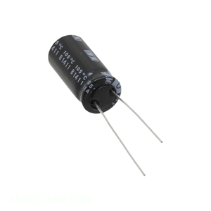 Condensateur à traversée radiale 3300 uF UHM0J332MPD9 CAP ALUM 3300UF 20% 6.3V, canal fabricant - Product Image 1