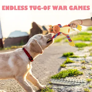 Mainan kunyah tali boneka hewan peliharaan interaktif naga lucu gerakan interaktif hewan peliharaan melengking mainan hewan peliharaan untuk anjing peliharaan