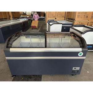 Congélateur coffre à porte coulissante incurvée de 1,8 m, congélateur de supermarché pour fruits de <span class=keywords><strong>mer</strong></span>, aliments surgelés, poisson, crème glacée - Product Image 2