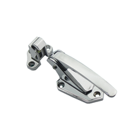 Ensemble de serrure cryogénique avec poignée en alliage de zinc, loquet finition chrome brillant, 2 clés, entraxe 50 mm pour serrures à cylindre bas.