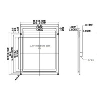 Écran tactile TFT LCD UART série carré de 4,0 pouces, 480x480 pixels, avec luminosité de 300 nits et température de fonctionnement de -20 à 70 degrés Celsius
