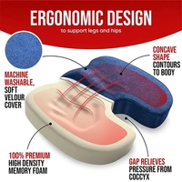 Coussin de siège orthopédique portable en mousse à mémoire de forme, soutien lombaire pour chaise de bureau à domicile, vente directe usine