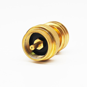 Adaptador de vial de propano QCC y <span class=keywords><strong>POL</strong></span> Adaptador de cobre Adaptador de cilindro de gas para acampar al aire libre Estufa de gas Convertidor de gas - Product Image 2