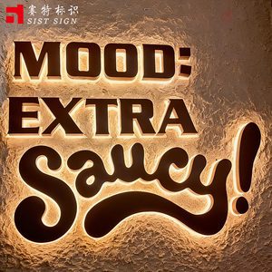 Enseigne LED rétroéclairée 3D personnalisée, éclairage au néon pour la décoration de bureaux et de maisons, hôtels, bars, centres commerciaux, alimentée par courant alternatif pour une utilisation en hôtellerie, hôtels et bars - Product Image 1