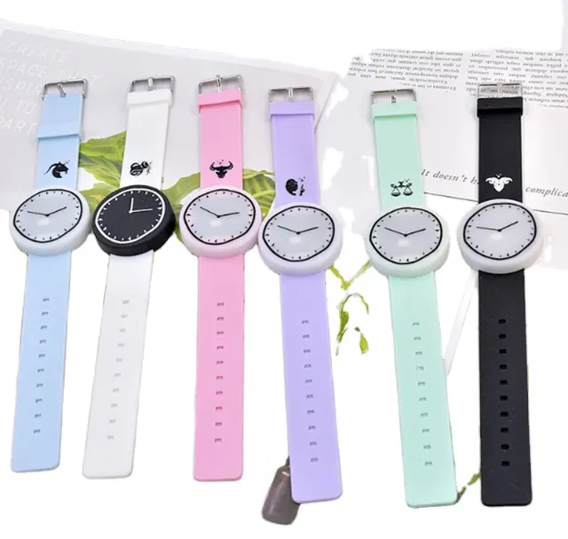 New fashion cute shape Environmental fancy design Silicone kids LED watch for women/children