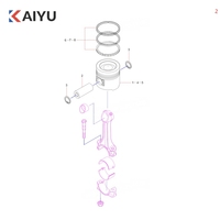 Kit de révision de piston authentique 60214213 60214415 60214544 compatible avec le moteur Mitsubishi D06FRC, équipement SANY SY245 SR155