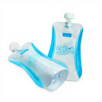Pochette souple personnalisée de 360 ml avec bec verseur pour eau minérale, champagne, tequila et boissons gazeuses