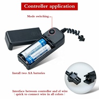Kit de connecteurs de fil EL multicolores de 9 pieds/3 m avec néon lumineux pour décorations de fête d'Halloween