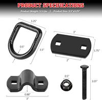 Anneaux en D robustes en acier allié de 1/2 po à fixer par boulons, crochets d'ancrage pour remorques/camions, fixation de cargaison