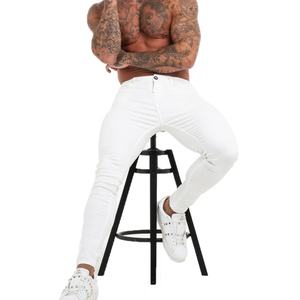 Wholesale Fashion <b>Men</b> Super <b>Skinny</b> <b>Jeans</b> Custom <b>White</b> Slim Fit Denim <b>Jeans</b> High Quality <b>White</b> <b>Men</b> Denim Pants - Product Image 4