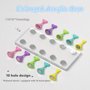 Support magnétique professionnel double face en acrylique transparent pour la pratique des ongles, présentoir coloré pour faux ongles et vernis gel UV - Product Image 3