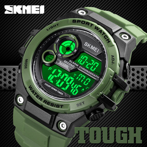 Skmei Men's Digital Sport Watch Black Waterproof Luminous Electronic Watch With Alarm Chronograph And Countdown Timer - Product Image 2