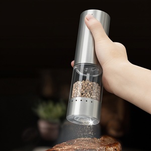 Custom Logo Salt and <b>Pepper</b> <b>Grinder</b> Gift Set Stainless Steel Usb Rechargeable Electric Salt And <b>Pepper</b> Mill With Stand - Product Image 4