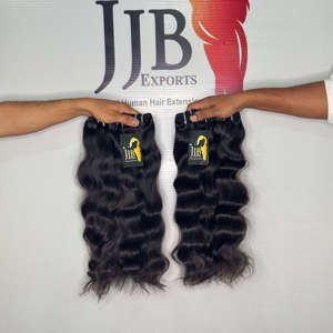 Cabello Indio Virgen con Cutículas Alineadas, Proveedores de Cabello Humano Ondulado Brasileño, Cabello Brasileño Ondulado Sin Procesar al por Mayor - Product Image 1