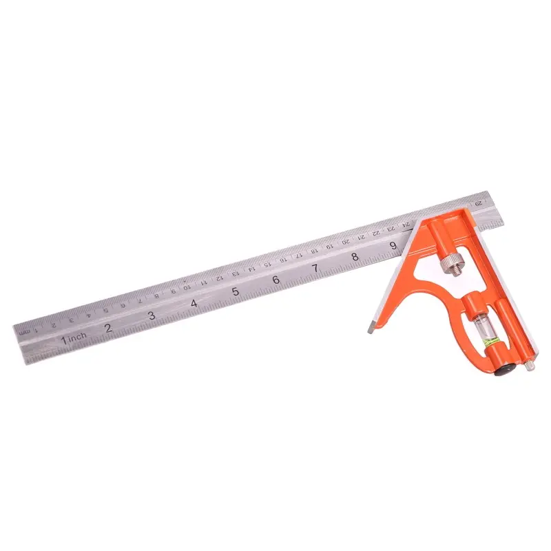 Asaki 12inch 300mm sliding combination try square ruler 90 degrees angle ruler with level vial