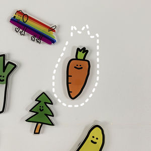 Série de légumes mignons en acrylique, aspect attrayant, faciles à utiliser avec des aimants pour réfrigérateur - Product Image 6